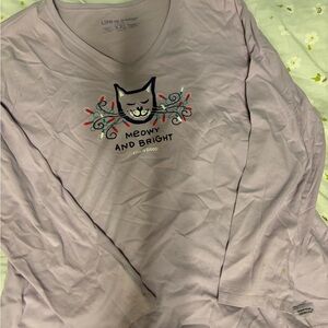 Life Is Good Lavender Long Sleeve Shirt